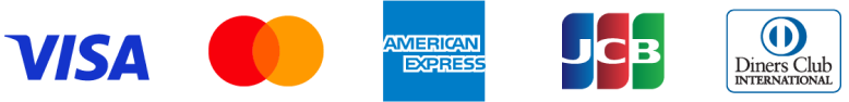 VISA / Mastercard / American Express / JCB / Diners Club